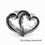 Wedding Themed Two Hearts Coloring Pages 4