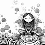 Whimsical Bubble Fairy Coloring Pages 1