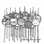 Whimsical Cake Pop Decorating Coloring Pages 2