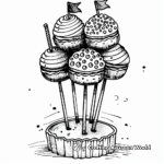 Whimsical Cake Pop Decorating Coloring Pages 3