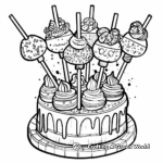 Whimsical Cake Pop Decorating Coloring Pages 4