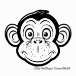 Whimsical Character Monkey Face Coloring Pages 4