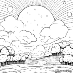 Whimsical Clouds and Sky Coloring Pages 4