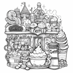 Whimsical Coffee Shop Coloring Pages 1