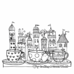 Whimsical Coffee Shop Coloring Pages 4