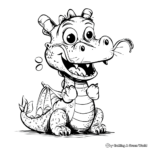 Whimsical Dragon Coloring Pages 1