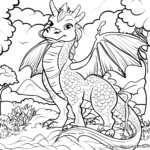 Whimsical Dragon Coloring Pages 2
