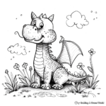 Whimsical Dragon Coloring Pages 3