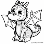 Whimsical Dragon Coloring Pages 4