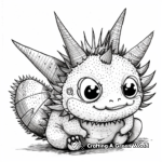 Whimsical Fantasy Creature Tracing Coloring Pages 3