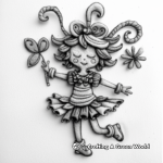 Whimsical Felt Fairy Coloring Pages 2