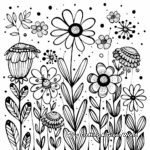 Whimsical Floral Watercolor Coloring Pages 3