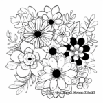 Whimsical Floral Watercolor Coloring Pages 4