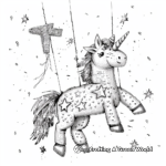 Whimsical Unicorn Pinata Coloring Pages 3