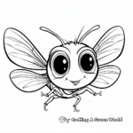 Whimsy Cartoon Fly Coloring Pages 3