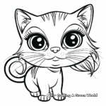 Whiskered Friends: Littlest Pet Shop Cats Coloring Pages 4