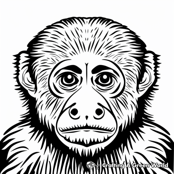 Monkey Face Coloring Pages - Free & Printable!