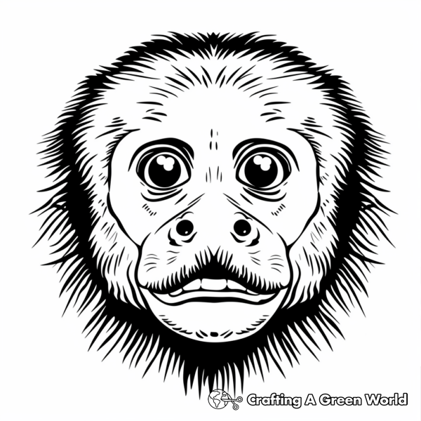 Monkey Face Coloring Pages - Free & Printable!