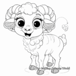 White Ram Coloring Pages for Children 1