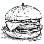 Wholesome Veggie Burger Coloring Pages 2