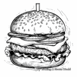 Wholesome Veggie Burger Coloring Pages 3