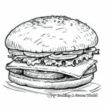 Wholesome Veggie Burger Coloring Pages 4