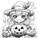 Wicked Witch Trick or Treat Coloring Pages 3