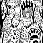 Wild Wolf Tracks Coloring Pages 3