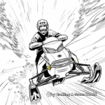 Wilderness Adventure Snowmobile Coloring Pages 1