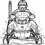 Wilderness Adventure Snowmobile Coloring Pages 4