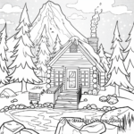 Wilderness Outpost Cabin Coloring Pages 2