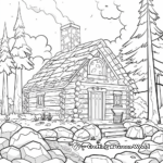 Wilderness Outpost Cabin Coloring Pages 4