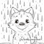 Wildlife in the Rain: Animal Coloring Pages 1