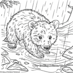 Wildlife in the Rain: Animal Coloring Pages 2