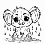 Wildlife in the Rain: Animal Coloring Pages 3