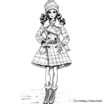 Winter Fashion Barbie Coloring Pages 2