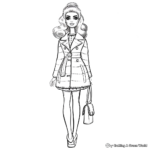 Winter Fashion Barbie Coloring Pages 3