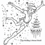 Winter Magic with Peter Pan Coloring Pages 1