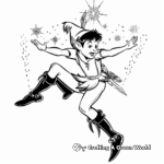 Winter Magic with Peter Pan Coloring Pages 4
