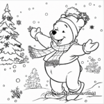 Winter-themed Winnie the Pooh Coloring Pages 2