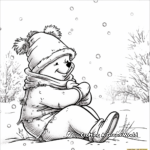 Winter-themed Winnie the Pooh Coloring Pages 3