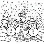 Winter Wonderland Calendar Coloring Pages 1