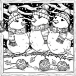 Winter Wonderland Calendar Coloring Pages 3