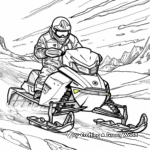 Winter Wonderland Snowmobile Coloring Pages 1