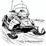 Winter Wonderland Snowmobile Coloring Pages 2
