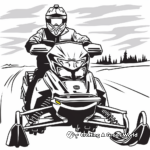 Winter Wonderland Snowmobile Coloring Pages 3
