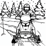 Winter Wonderland Snowmobile Coloring Pages 4