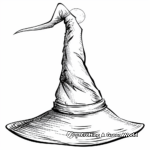 Witch Hat in the Moonlight Coloring Pages 1