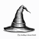 Witch Hat in the Moonlight Coloring Pages 3