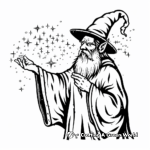 Wizard and Spells DND Coloring Pages 1